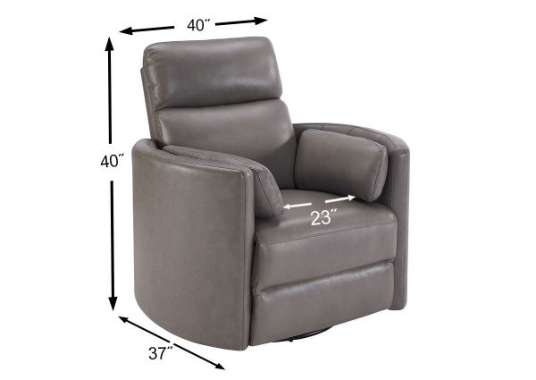 Picture of Radius POWER Leather Recliner - Gray