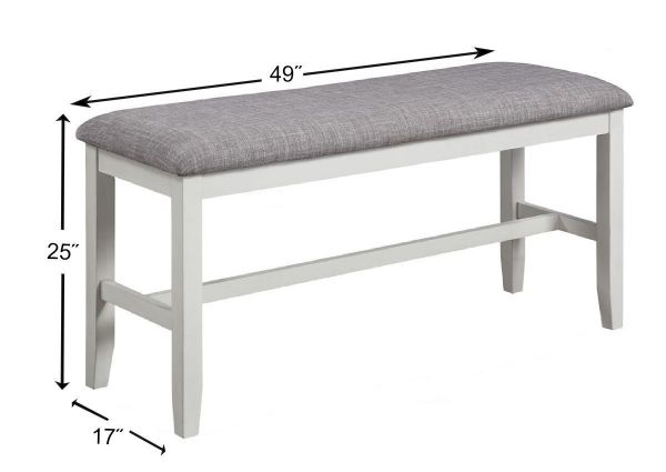Dimension Details on the Buford Dining Bench | Home Furniture Plus Bedding