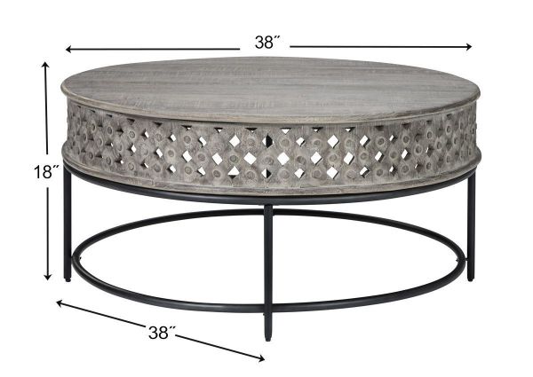 Dimension Details on the Rastella Coffee Table | Home Furniture Plus Bedding