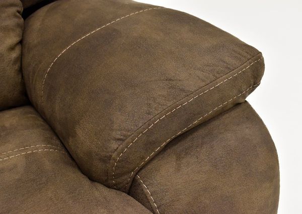 Close Up of Padded Arms on the Explorer Power Recliner by Homestretch with Brown Upholstery | Home Furniture Plus Mattress
