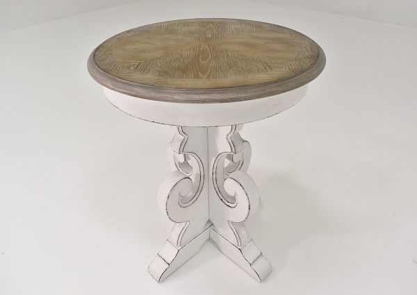 Overhead View of the Magnolia Manor Round End Table | Home Furniture Plus Bedding