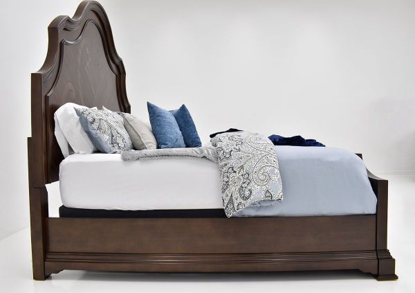 Side View of the Plaza King Size Bed in Brown by Avalon Furniture | Home Furniture Plus Bedding