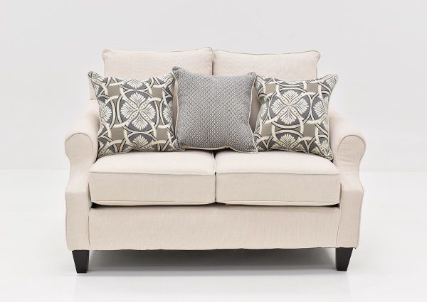 Front Facing View of the Bay Ridge Loveseat in Off White by Behold | Home Furniture Plus Bedding