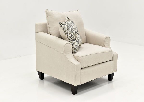 Angled View of the Bay Ridge Chair in Off White by Behold | Home Furniture Plus Bedding