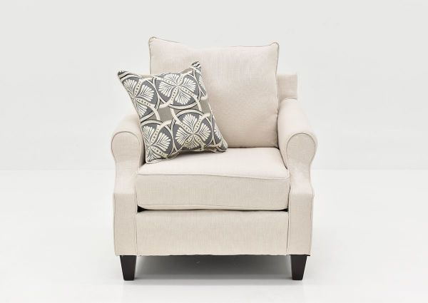 Front Facing View of the Bay Ridge Chair in Off White by Behold | Home Furniture Plus Bedding