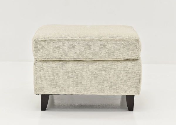 Front Facing View of the Oliver Ottoman in Sand (Off White) by Behold Home | Home Furniture Plus Bedding