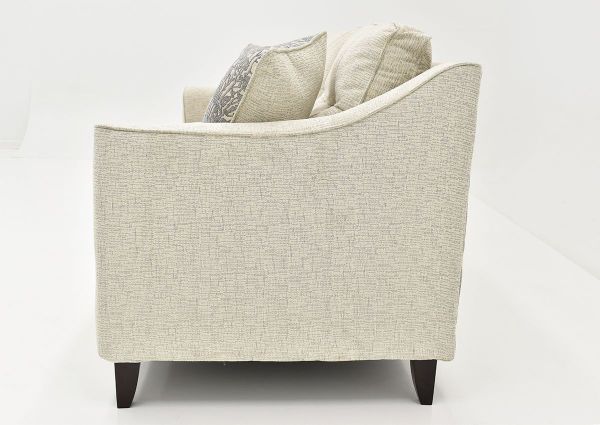 Side View of the Oliver Loveseat in Sand (Off White) by Behold Home | Home Furniture Plus Bedding