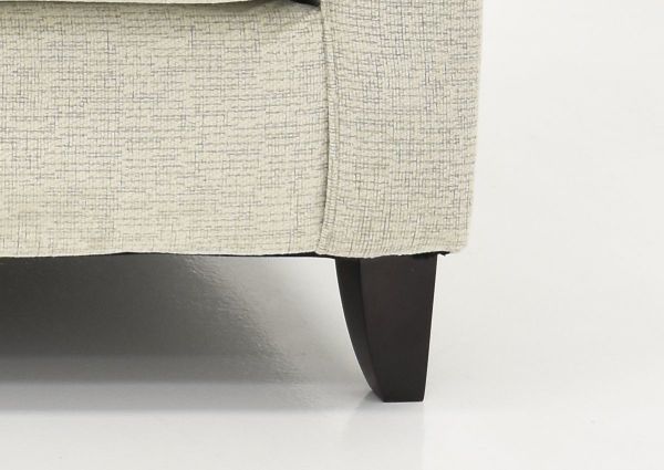 Close Up of the Leg on the Oliver Loveseat in Sand (Off White) by Behold Home | Home Furniture Plus Bedding