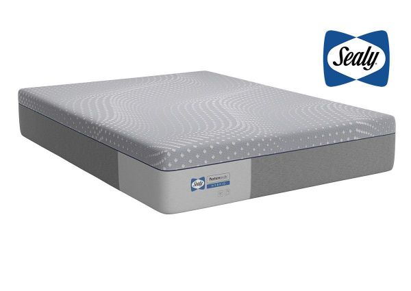Slightly Angled View of the Sealy Posturepedic Hybrid Lacey Firm Mattress in Twin Size | Home Furniture Plus Bedding