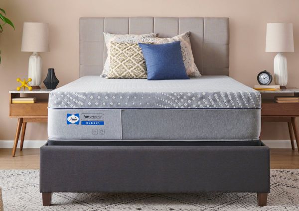 Room View with the Sealy Posturepedic Hybrid Lacey Firm Mattress in Twin Size | Home Furniture Plus Bedding
