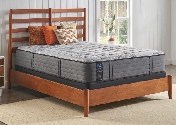 Angled Room View of the Sealy Satisfied II Firm Mattress in Full Size | Home Furniture Plus Bedding