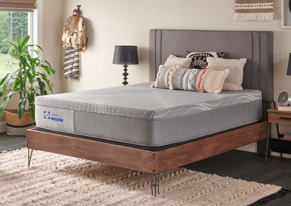Angled Room View of the Sealy Posturepedic Hybrid Paterson Medium Mattress in Twin XL Size | Home Furniture Plus Bedding