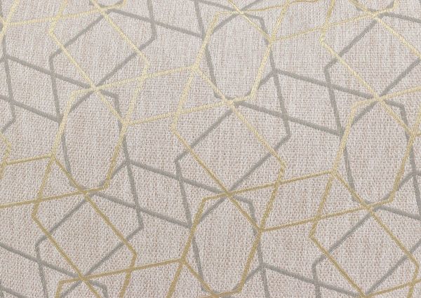 Close Up of the Geometric Designs on the Upholstery Covering the Gabriella Cocktail Ottoman | Home Furniture Plus Bedding
