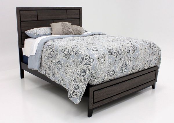 Slightly Angled View of the Ackerson King Size Bed - Gray | Home Furniture Plus Bedding