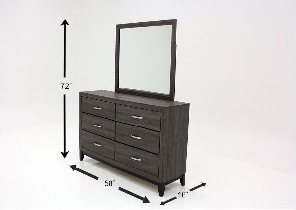 Dimension Details on the Ackerson Dresser with Mirror | Home Furniture Plus Bedding