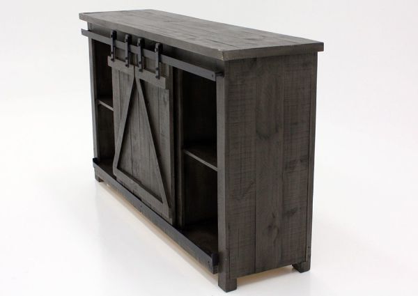 Distressed Gray Diego TV Stand at an Angle | Home Furniture Plus Bedding