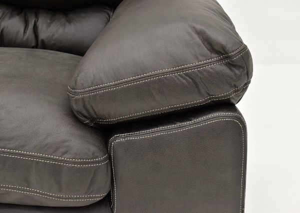 View of the Cushion Arms and Accent Stitching on the Bolton Loveseat - Gray | Home Furniture Plus Bedding