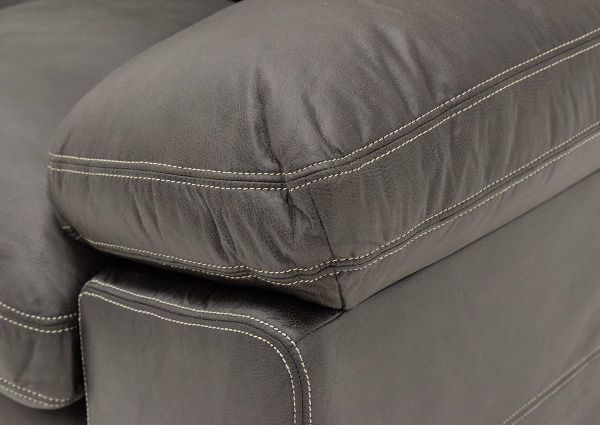 Close Up View of the Detailed Accent Stitching and the Pillow Arms on the Bolton Chair - Gray | Home Furniture Plus Bedding