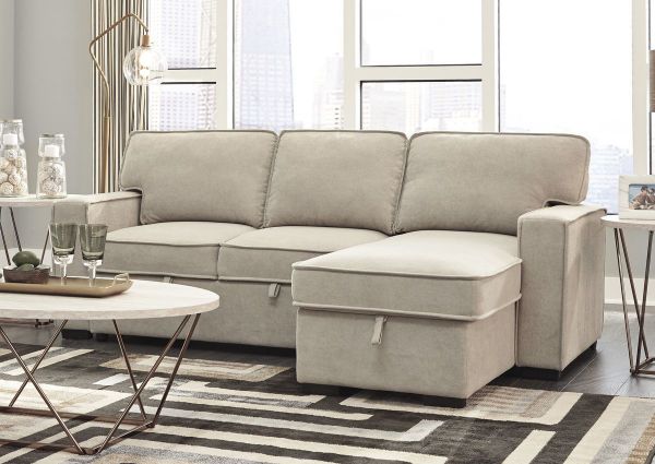 Room View of the Darton Convertible Sleeper Sofa in Off White by Ashley | Home Furniture Plus Bedding