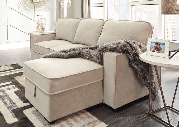 Angled Room View of the Darton Convertible Sleeper Sofa in Off White by Ashley | Home Furniture Plus Bedding