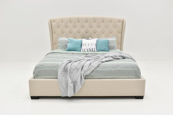 Picture of Kaitlyn  Upholstered King Size Bed - Taupe