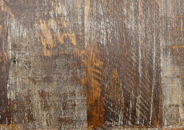 Close Up View of a Finish Sample on the Brooks Counter Height Table in Barnwood by Vintage Furniture, LLC. | Home Furniture Plus Bedding