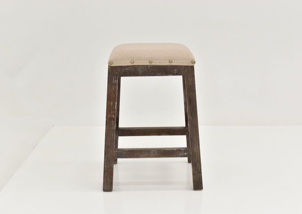 Front Facing View of the Brooks Barstool in Barnwood by Vintage Furniture, LLC. | Home Furniture Plus Bedding