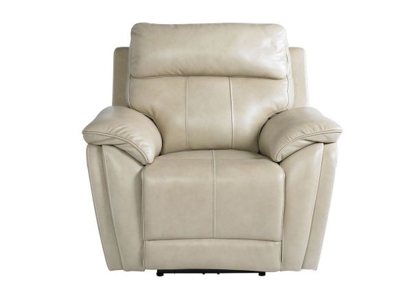 Front Facing View of the Levitate POWER Recliner in Diamond Beige by Bassett | Home Furniture Plus Bedding