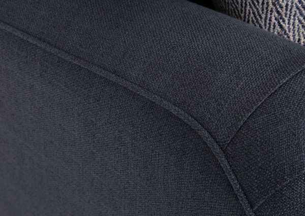 Close Up View of the Arm on the Landry Loveseat in Blue Indigo by Franklin Corporation | Home Furniture Plus Bedding