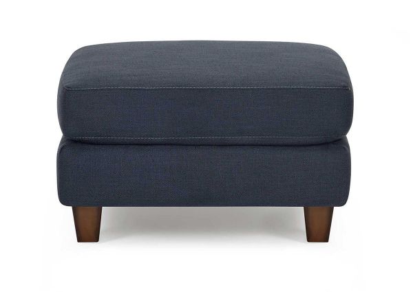 Front Facing View of the Landry Ottoman in Blue Indigo by Franklin Corporation | Home Furniture Plus Bedding