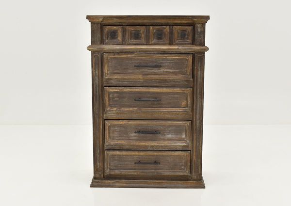 Barnwood Brown Vienna Chest of Drawers by Vintage Furniture Showing the Front View | Home Furniture Plus Bedding
