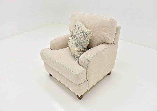 Angle View of the Kaia Chair in Off White by Franklin Furniture | Home Furniture Plus Bedding