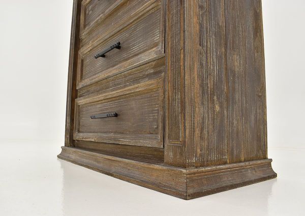 Barnwood Brown Vienna Chest of Drawers by Vintage Furniture Showing the Bottom Drawer Details | Home Furniture Plus Bedding