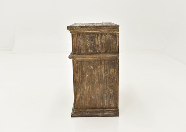 Barnwood Brown Vienna Nightstand by Vintage Furniture Showing the Side View | Home Furniture Plus Bedding