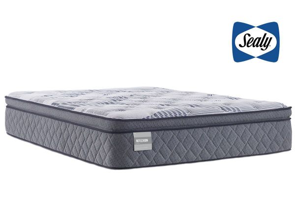 Angled View of the Sealy Faulkner Plush Mattress in Queen Size | Home Furniture Plus Bedding