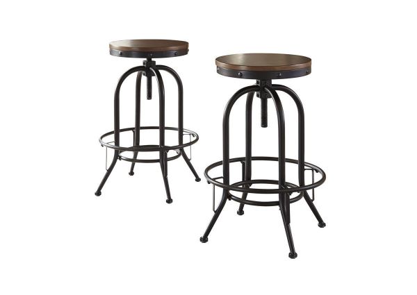 Front and Back Views of the Valebeck Bar Height Barstool by Ashley Furniture | Home Furniture Plus Bedding