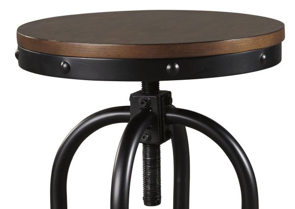 Closeup Seat View of the 24 Inch Valebeck Counter Height Barstool by Ashley Furniture | Home Furniture Plus Bedding