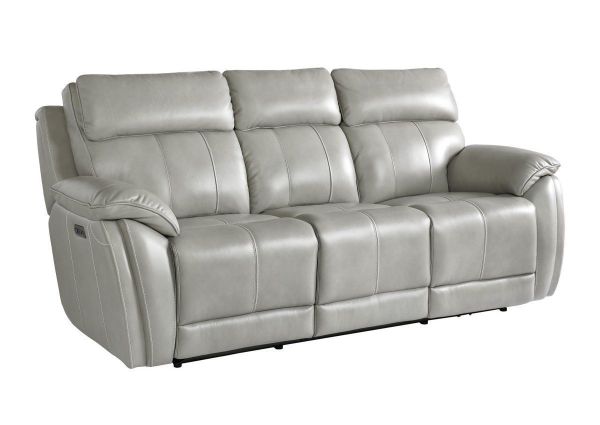Slightly Angled View of the Levitate POWER Sofa in Nickel Gray by Bassett | Home Furniture Plus Bedding