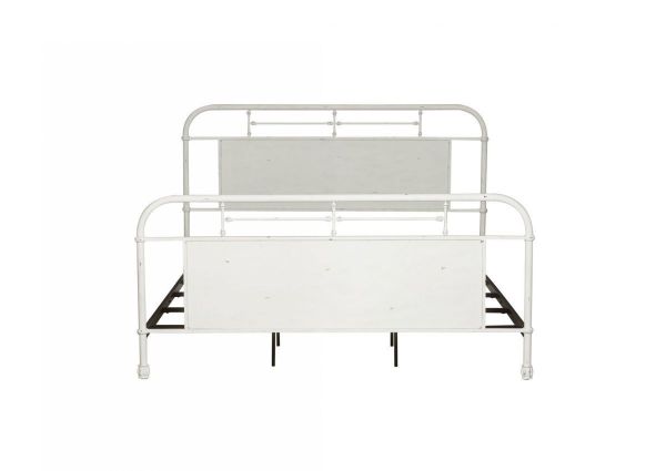 Bed Only View of the Vintage Queen Size Metal Bed in White by Liberty Furniture | Home Furniture Plus Bedding