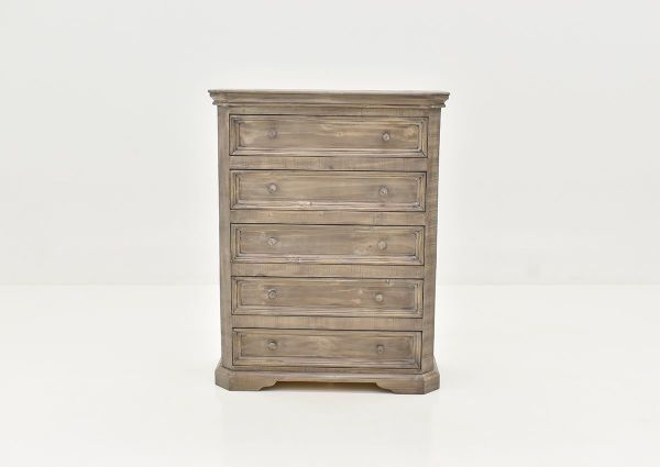 Front View of the Westgate Chest of Drawers in Granite by Vintage Furniture  | Home Furniture Plus Bedding