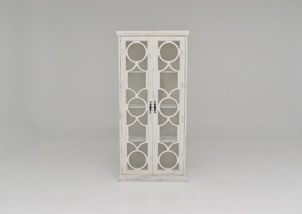 Front Facing View of the Windamere Accent Cabinet in White by Vintage Furniture | Home Furniture Plus Bedding