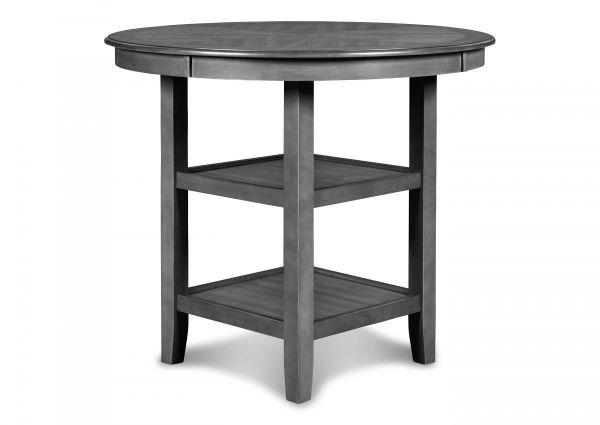 Side View of the Gia Counter Height Dining Table in Gray by New Classic Furniture | Home Furniture Plus Bedding