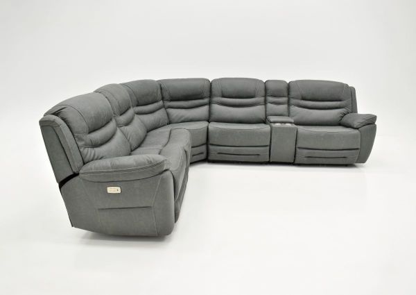 Side Facing View of the Dakota POWER Sectional Sofa in Gray by K-Motion | Home Furniture Plus Bedding