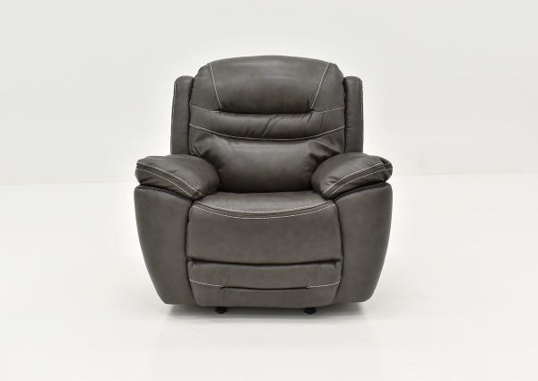 Front Facing View of the Dallas POWER Recliner in Gray | Home Furniture Plus Bedding