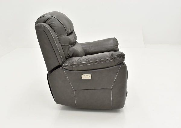Side View of the Dallas POWER Recliner in Gray | Home Furniture Plus Bedding