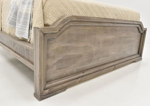 View of the Footboard on the Westgate King Size Panel Bed in Granite by Vintage Furniture - Home Furniture Plus Bedding