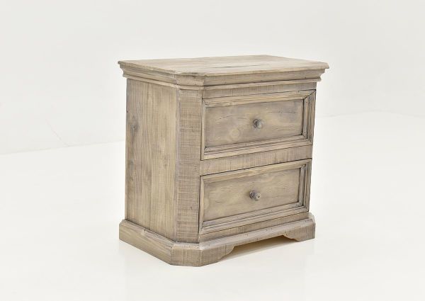 Slightly Angled View of the Westgate Nightstand in Granite by Vintage Furniture | Home Furniture Plus Bedding