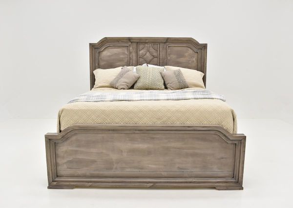 Front Facing View of Westgate Queen Size Panel Bed in Granite by Vintage Furniture - Home Furniture Plus Bedding