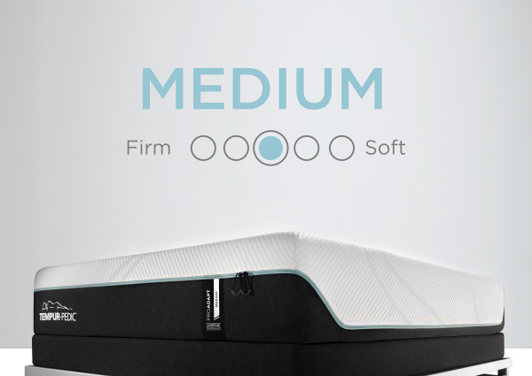 Graphic Showing the Feel and Comfort Level of the Tempur-Pedic ProAdapt Medium Mattress - Twin XL | Home Furniture Mattress Center
