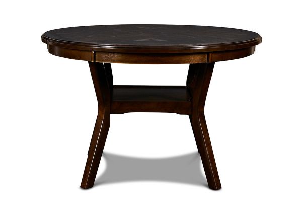 Side View of the Gia Dining Table in Cherry by New Classic Furniture | Home Furniture Plus Bedding